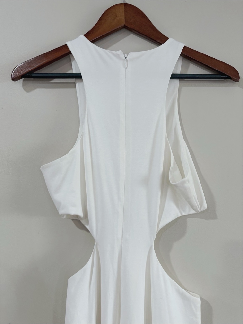 NBD Cutout Bodycon Maxi Dress Twist Waist Ivory Women M Cocktail Glam Chic Party - Picture 5 of 12